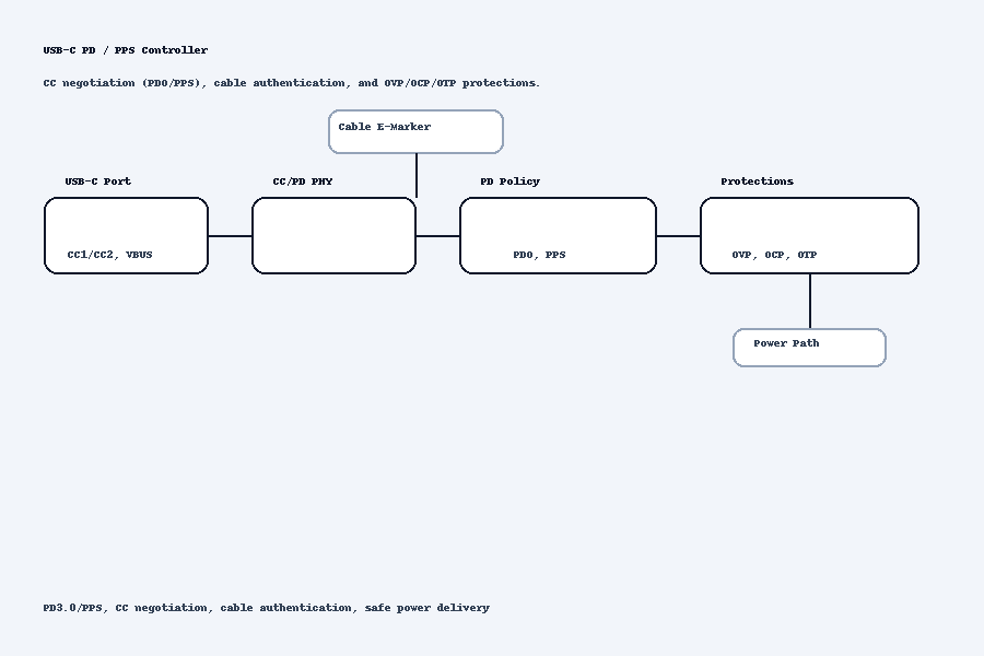 Usb Pd Negotiation Flowchart USB-C PD / PPS Controller: CC Negotiation & Protection ICs