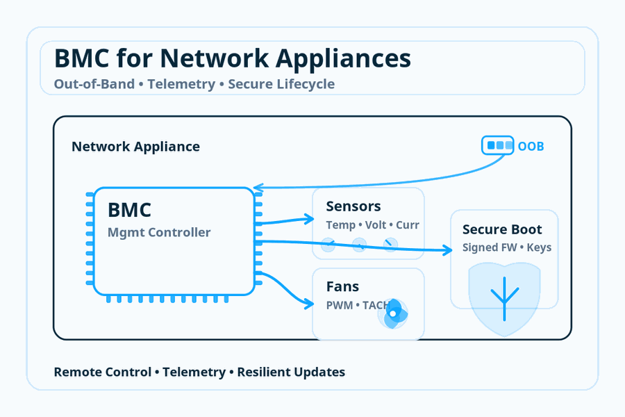 BMC for Network Appliances: OOB, Telemetry & Security