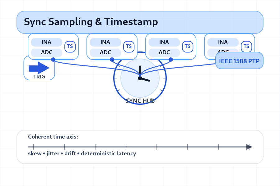 Sync Sampling & Timestamp Alignment for INAs