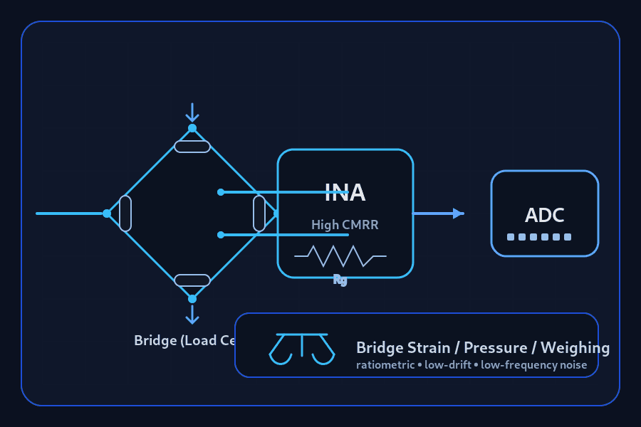 INA for Load Cells: Bridge Strain & Weighing Guide