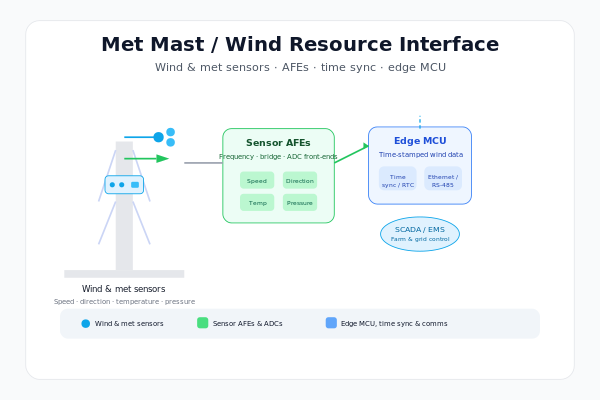 Met Sensor Met Mast Wind Resource Interface & Sensor AFEs
