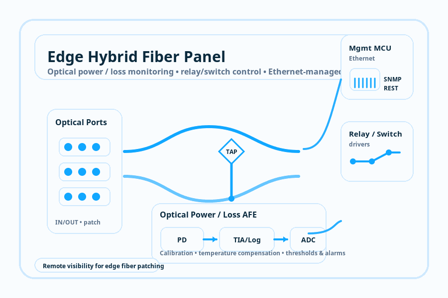Hybrid Fiber Panel: Optical Power & Loss Monitoring