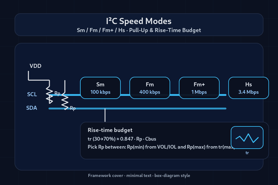 I²C Speed Modes: Sm/Fm/Fm+/Hs Pull-Up Sizing