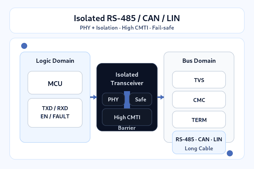 Isolated RS-485/CAN/LIN Transceivers: Design Guide