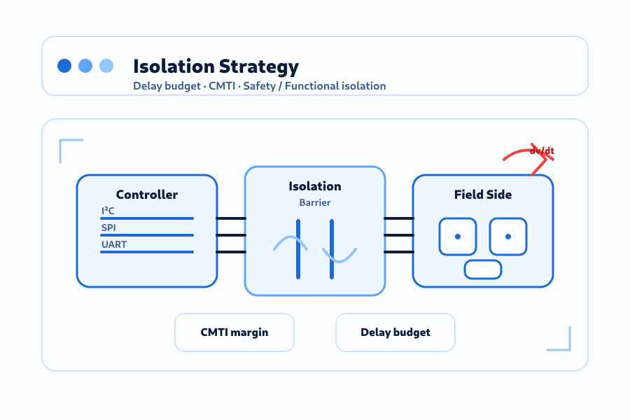 Isolation Strategy for I2C/SPI/UART (CMTI, Delay)